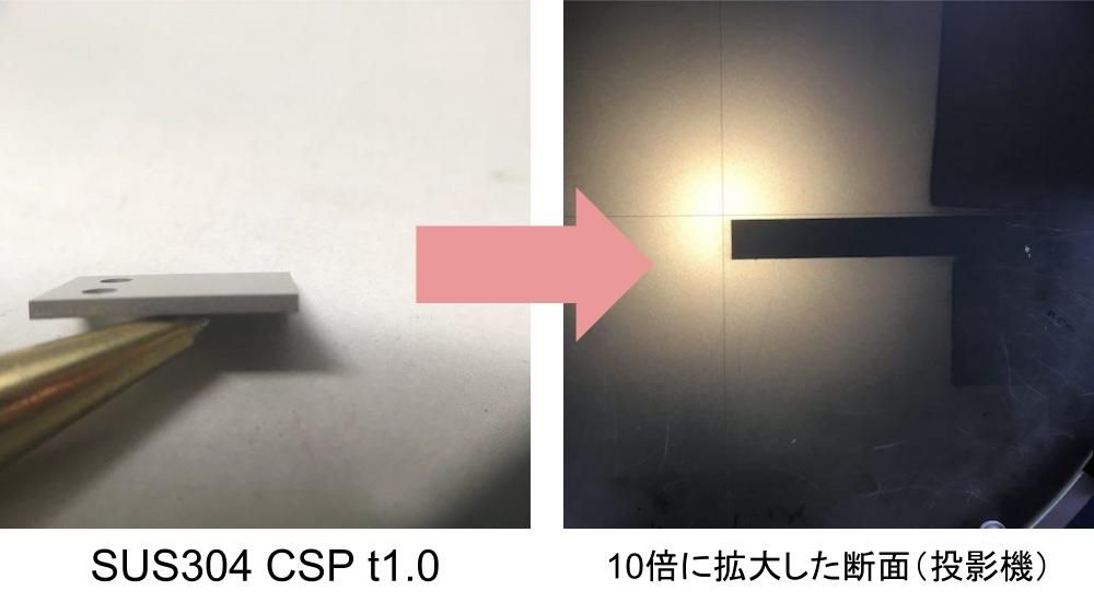 バリが極限に抑えられたシム加工